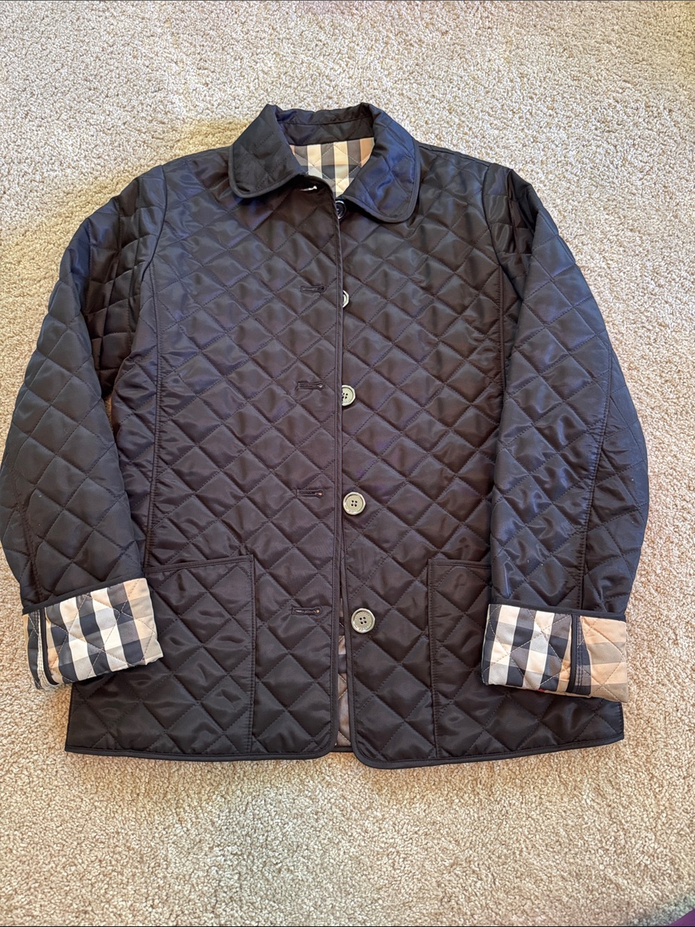 BURBERRY Black Quilted Jacket
